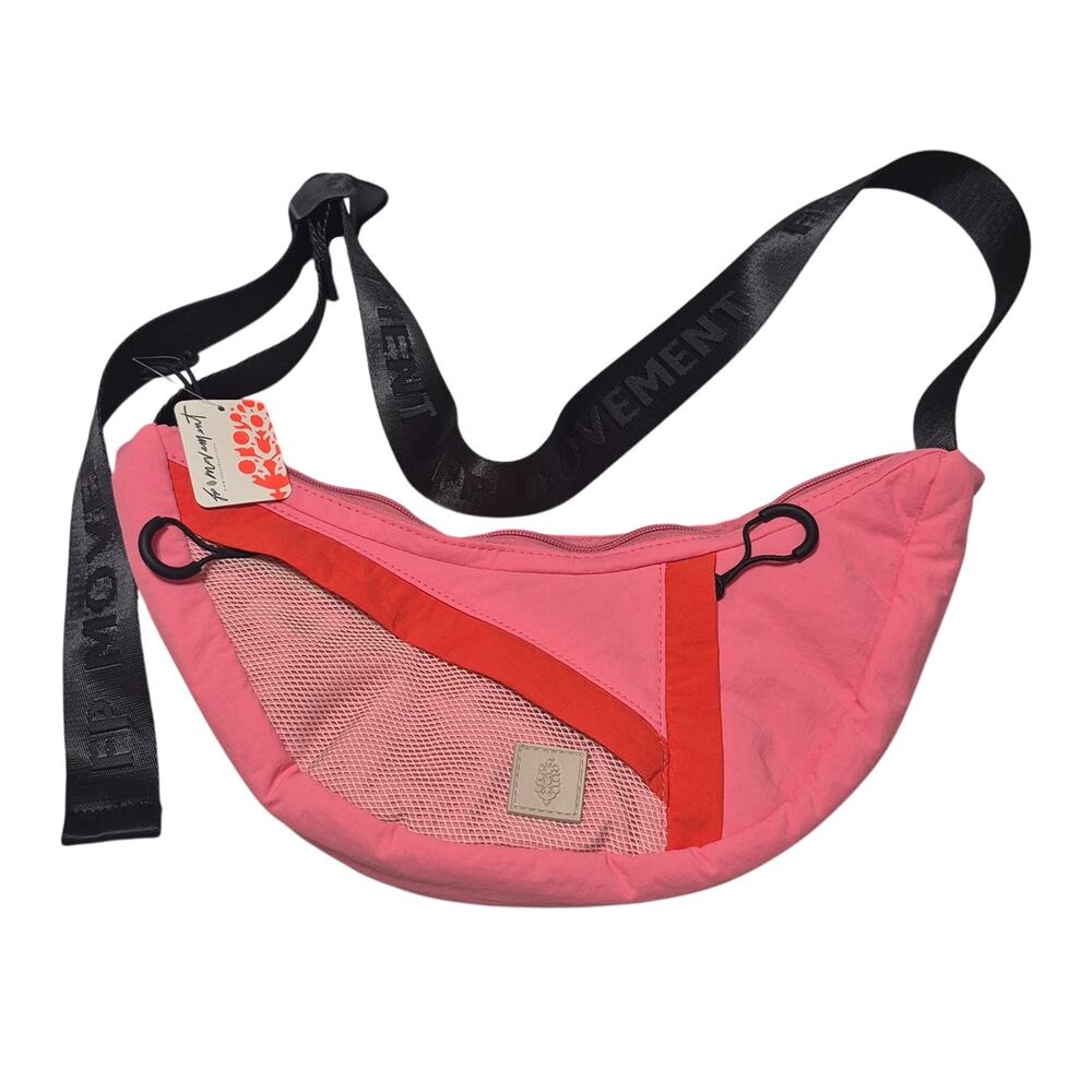 FP Movement Slingbag Nothing But Net Crossbody Pink Logo Straps Hiking On The Go